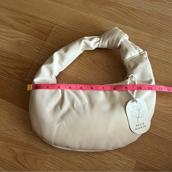 NWT Melie Bianco Alexandra Crème Vegan Top Handle Bag - Picture 10 of 11